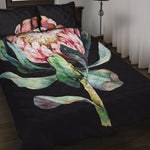 Protea Flower Print Quilt Bed Set