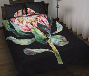 Protea Flower Print Quilt Bed Set