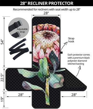 Protea Flower Print Recliner Protector