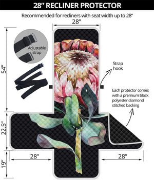 Protea Flower Print Recliner Protector