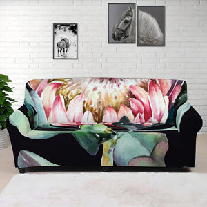 Protea Flower Print Sofa Cover