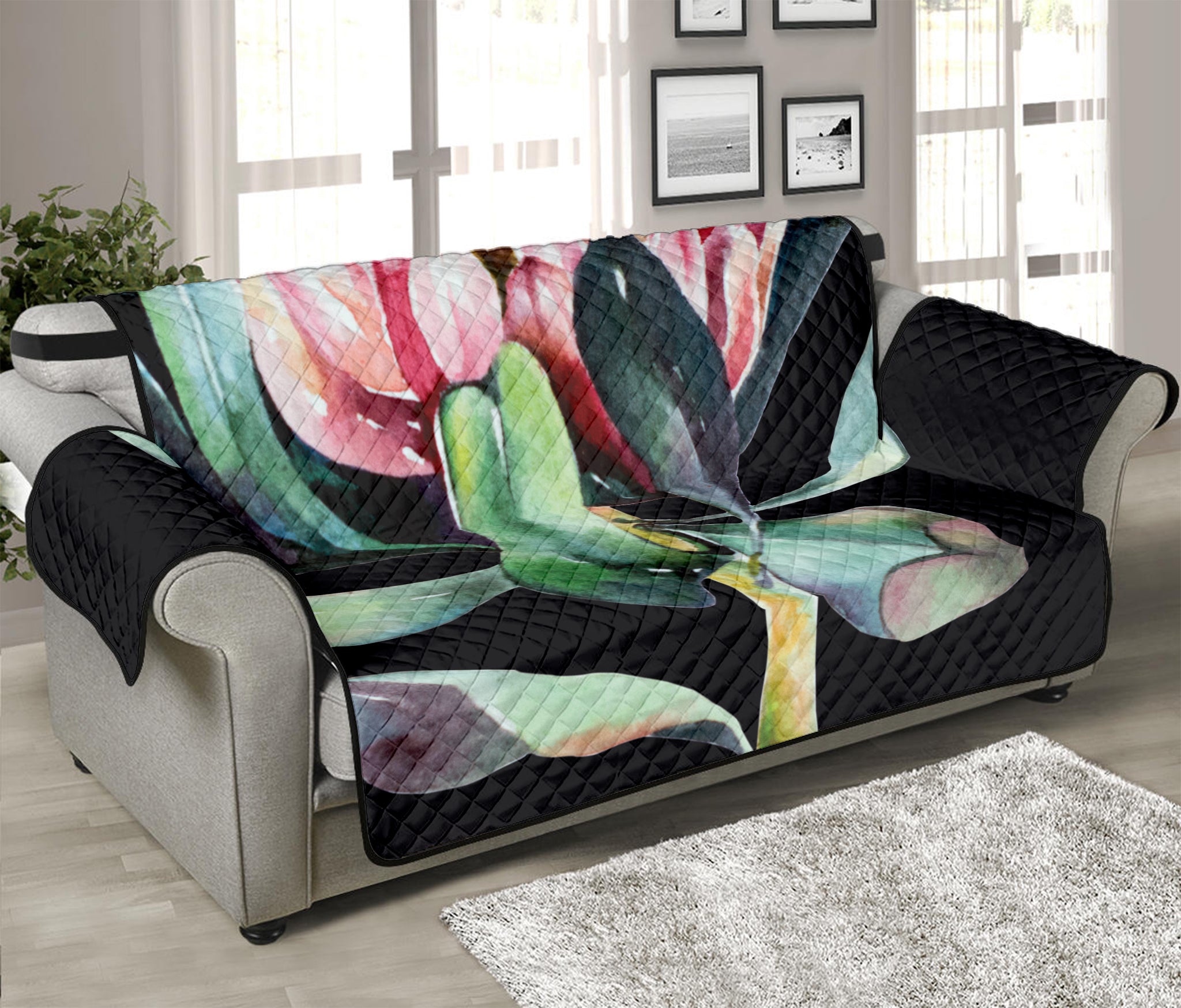 Protea Flower Print Sofa Protector