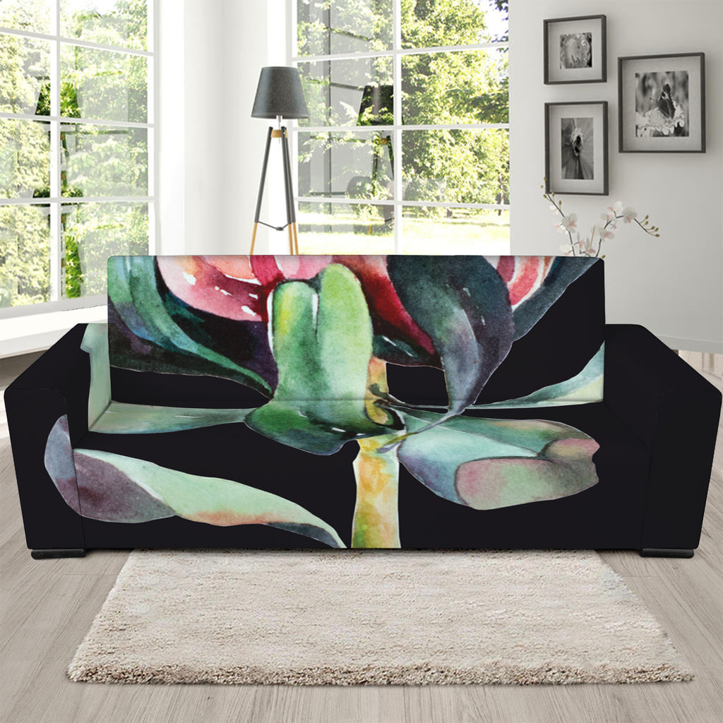 Protea Flower Print Sofa Slipcover