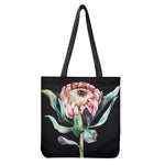 Protea Flower Print Tote Bag