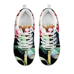 Protea Flower Print White Sneakers