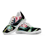 Protea Flower Print White Sneakers