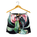 Protea Flower Print Women's Shorts