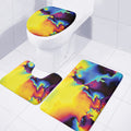 Psychedelic Acid Print 3 Piece Bath Mat Set
