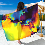 Psychedelic Acid Print Beach Sarong Wrap