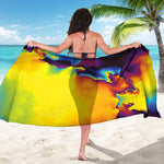 Psychedelic Acid Print Beach Sarong Wrap