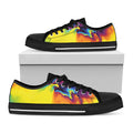 Psychedelic Acid Print Black Low Top Sneakers