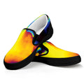 Psychedelic Acid Print Black Slip On Sneakers