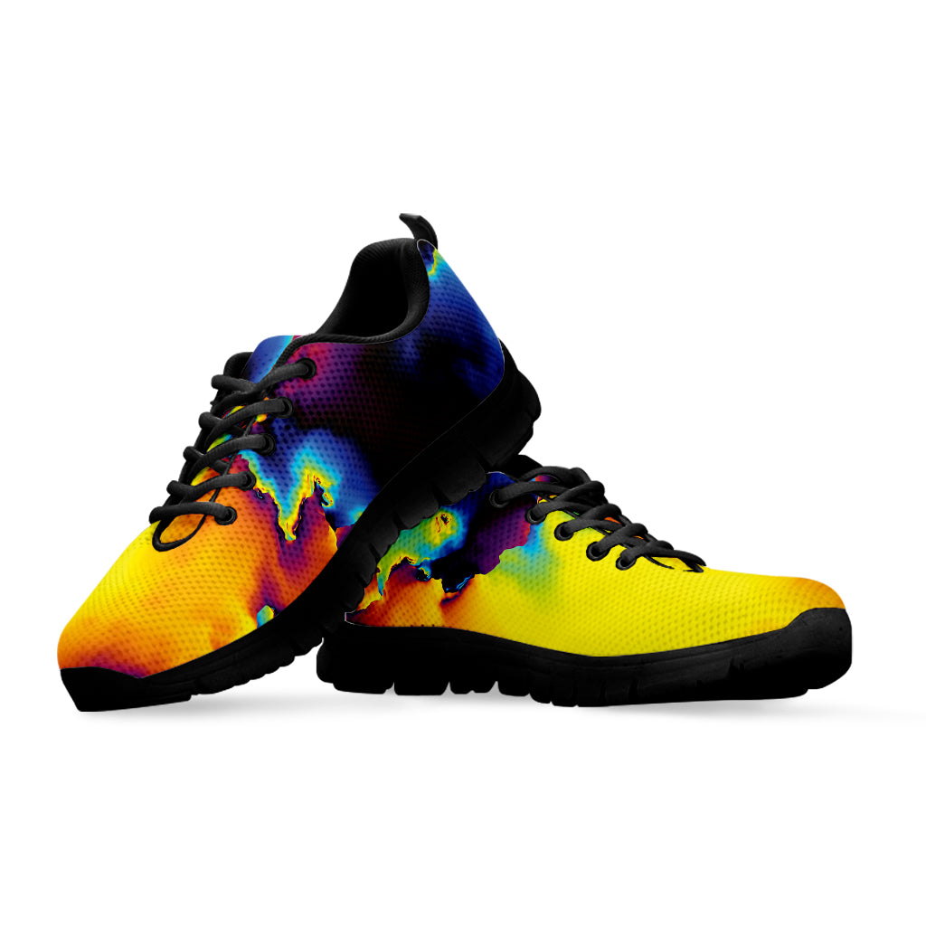 Psychedelic Acid Print Black Sneakers