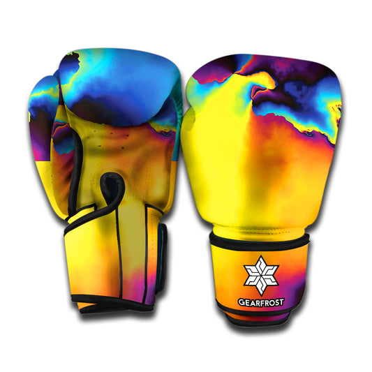 Psychedelic Acid Print Boxing Gloves