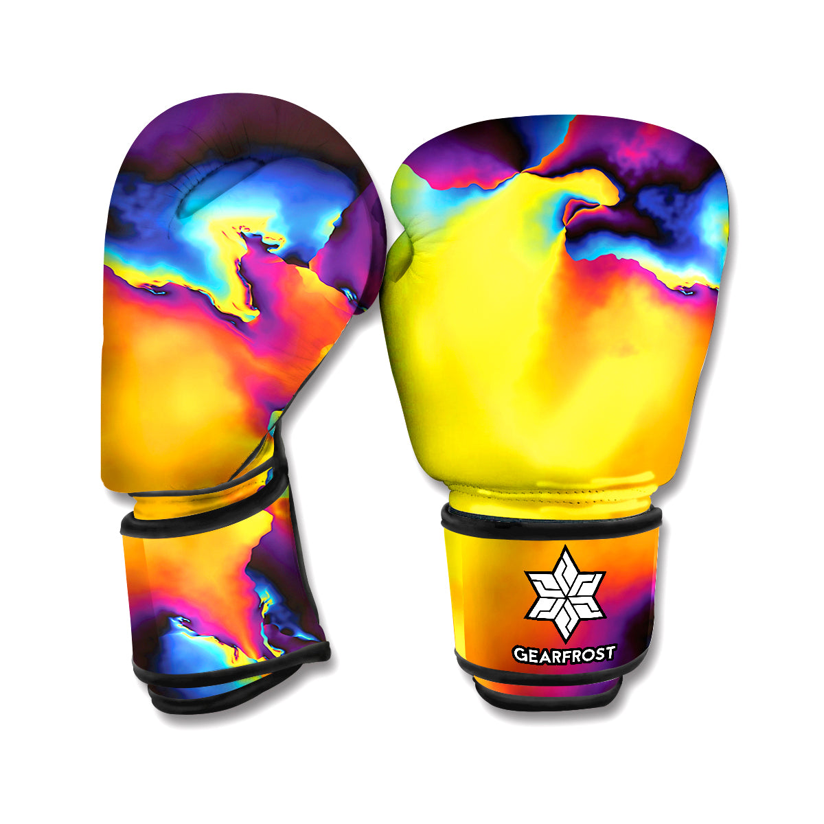 Psychedelic Acid Print Boxing Gloves