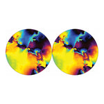 Psychedelic Acid Print Car Coasters