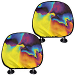 Psychedelic Acid Print Car Headrest Covers