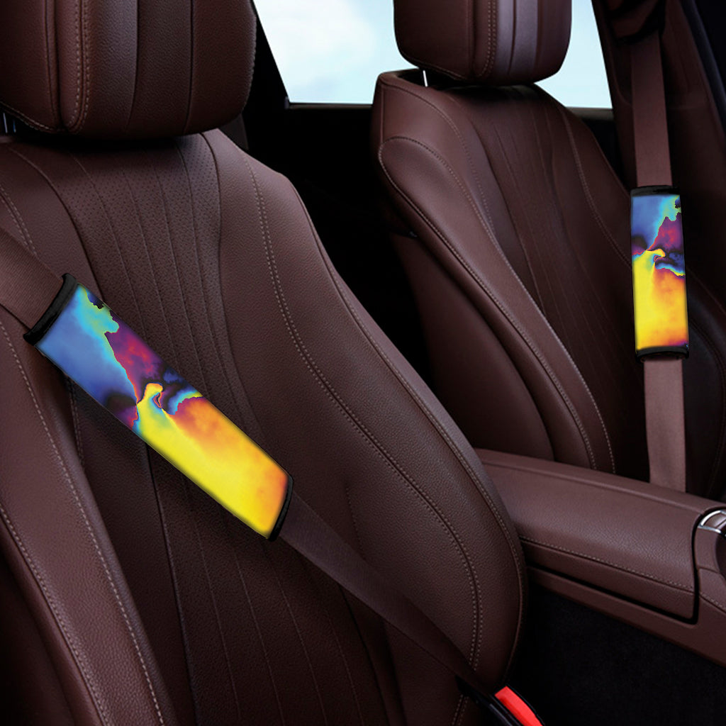 Psychedelic Acid Print Car Seat Belt Covers
