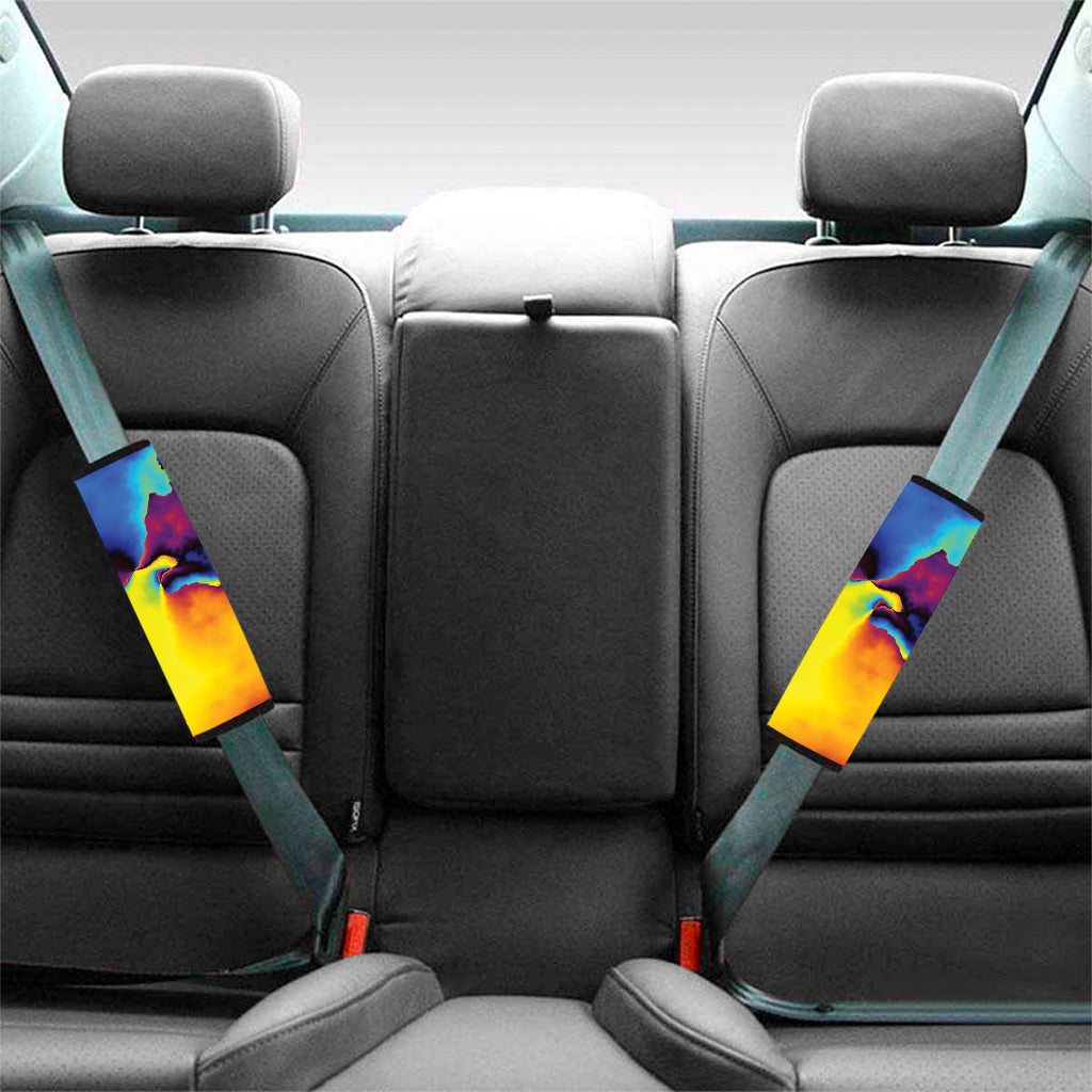 Psychedelic Acid Print Car Seat Belt Covers