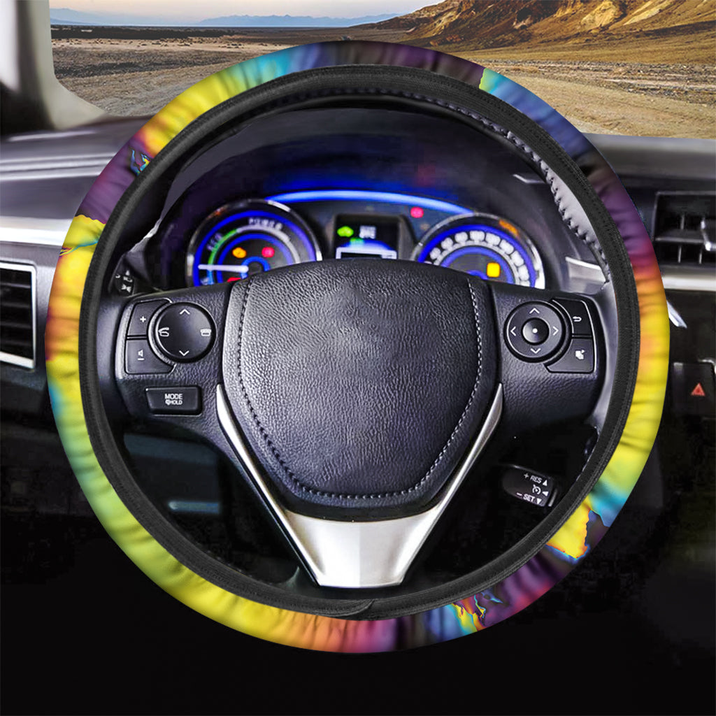 Psychedelic Acid Print Car Steering Wheel Cover
