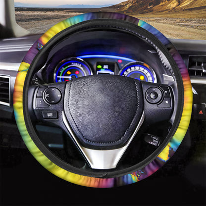 Psychedelic Acid Print Car Steering Wheel Cover