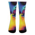 Psychedelic Acid Print Crew Socks