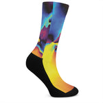 Psychedelic Acid Print Crew Socks