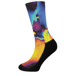 Psychedelic Acid Print Crew Socks