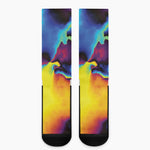 Psychedelic Acid Print Crew Socks