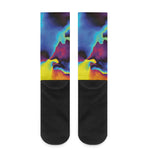 Psychedelic Acid Print Crew Socks
