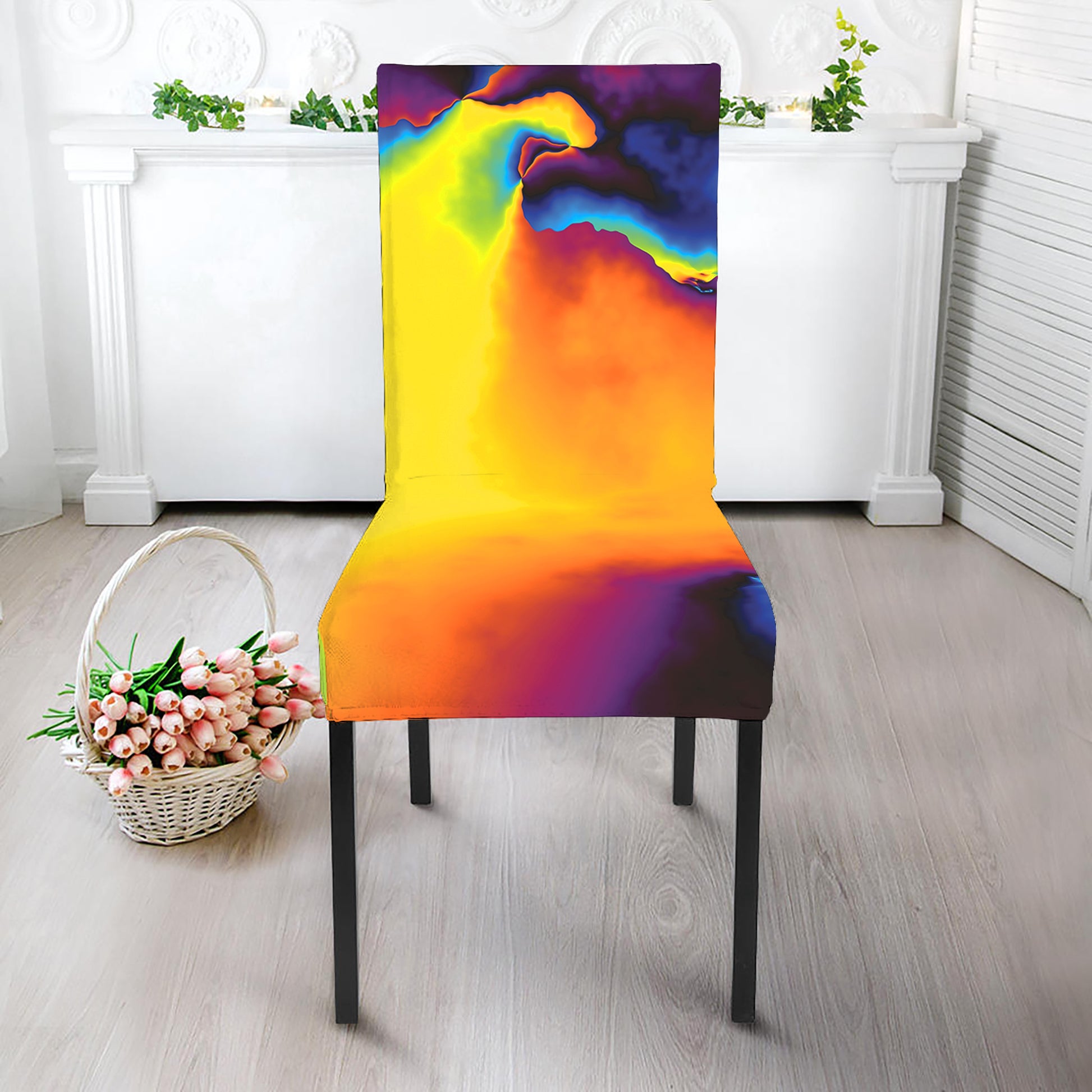 Psychedelic Acid Print Dining Chair Slipcover