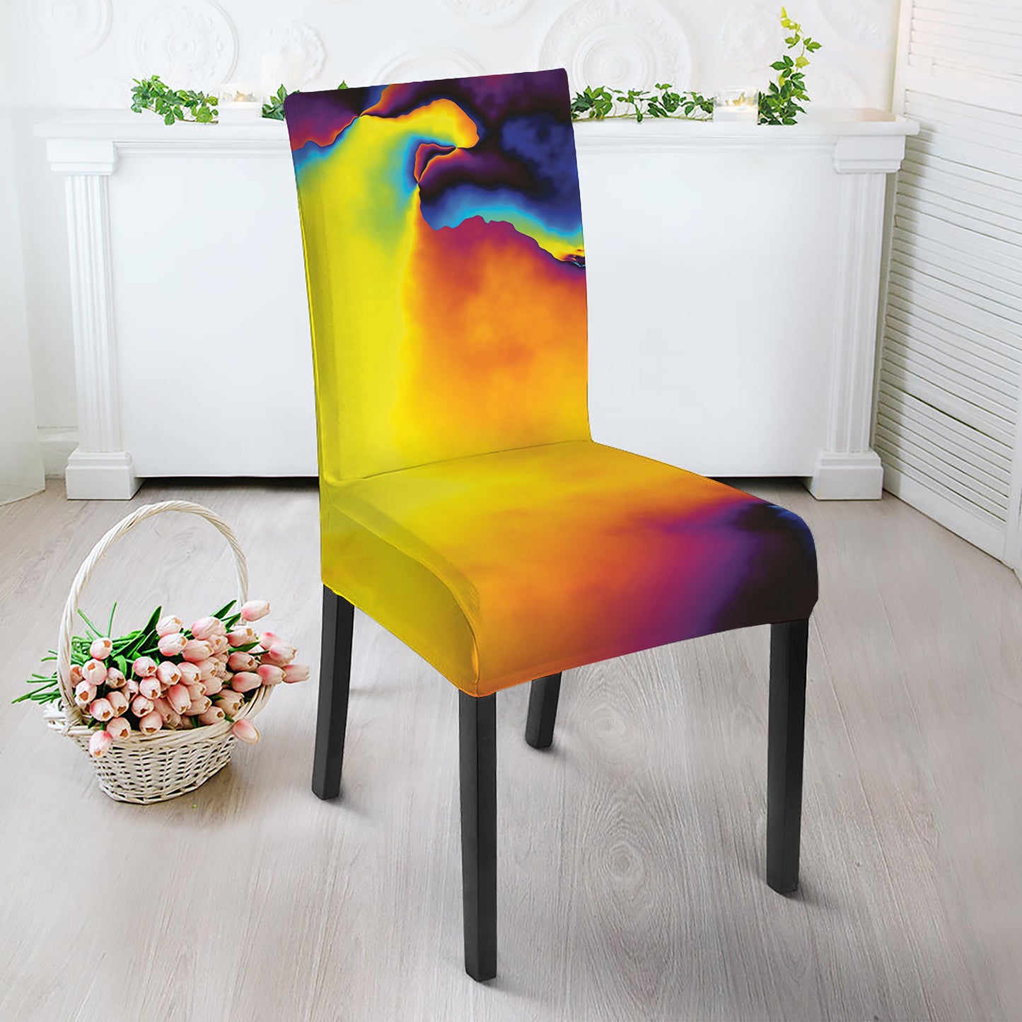 Psychedelic Acid Print Dining Chair Slipcover