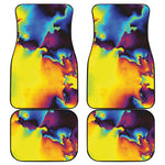 Psychedelic Acid Print Front and Back Car Floor Mats
