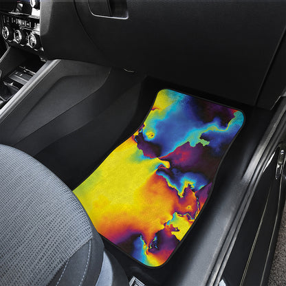 Psychedelic Acid Print Front and Back Car Floor Mats