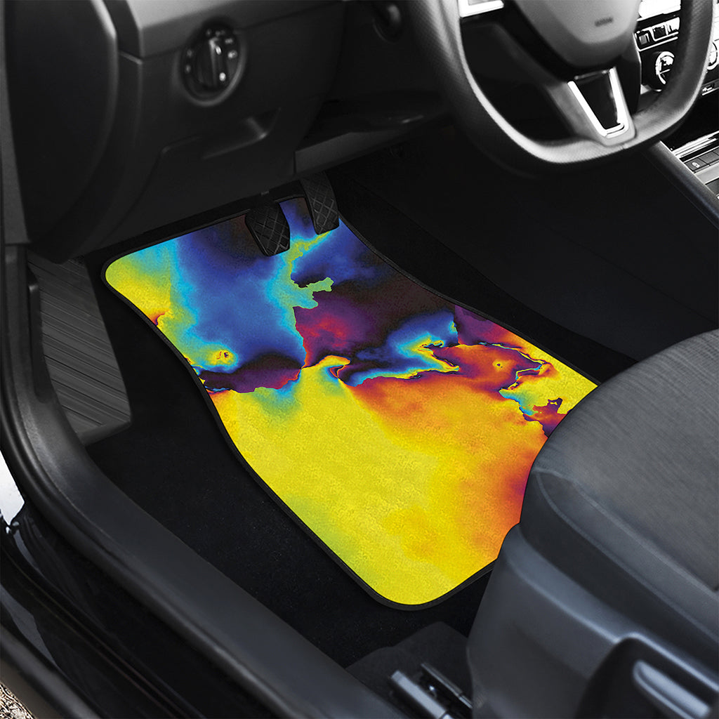 Psychedelic Acid Print Front Car Floor Mats