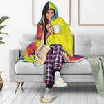 Psychedelic Acid Print Hooded Blanket