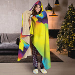 Psychedelic Acid Print Hooded Blanket