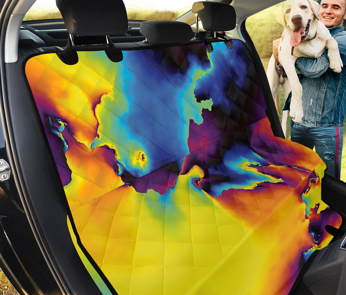 Psychedelic Acid Print Pet Car Back Seat Cover