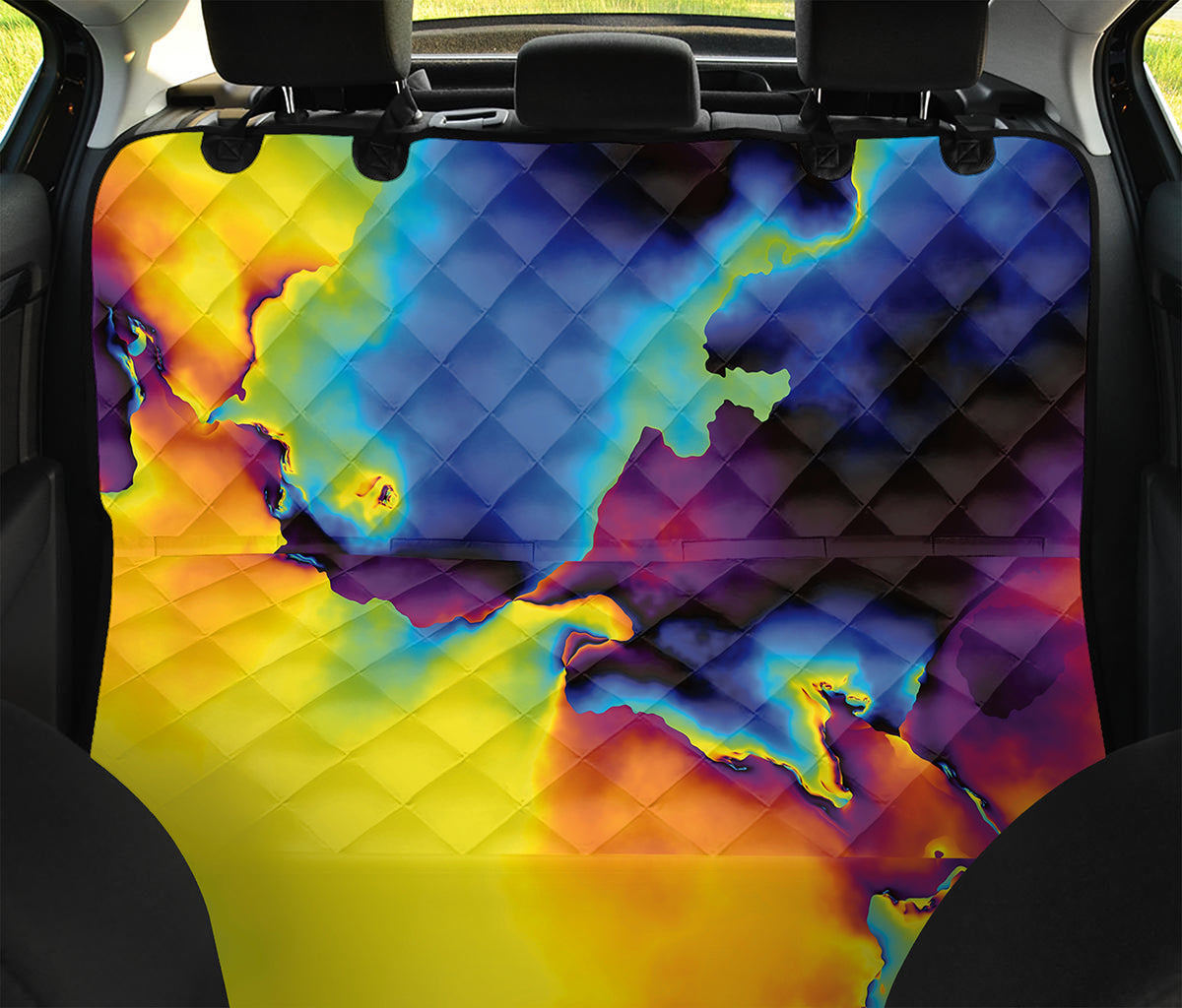 Psychedelic Acid Print Pet Car Back Seat Cover