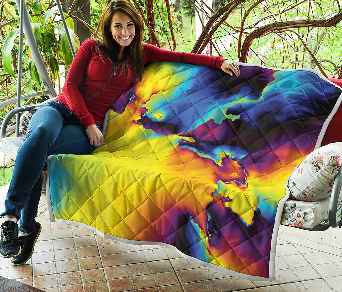 Psychedelic Acid Print Quilt
