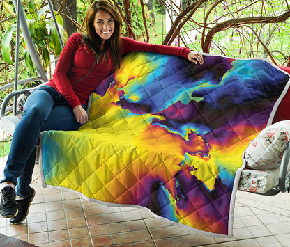 Psychedelic Acid Print Quilt