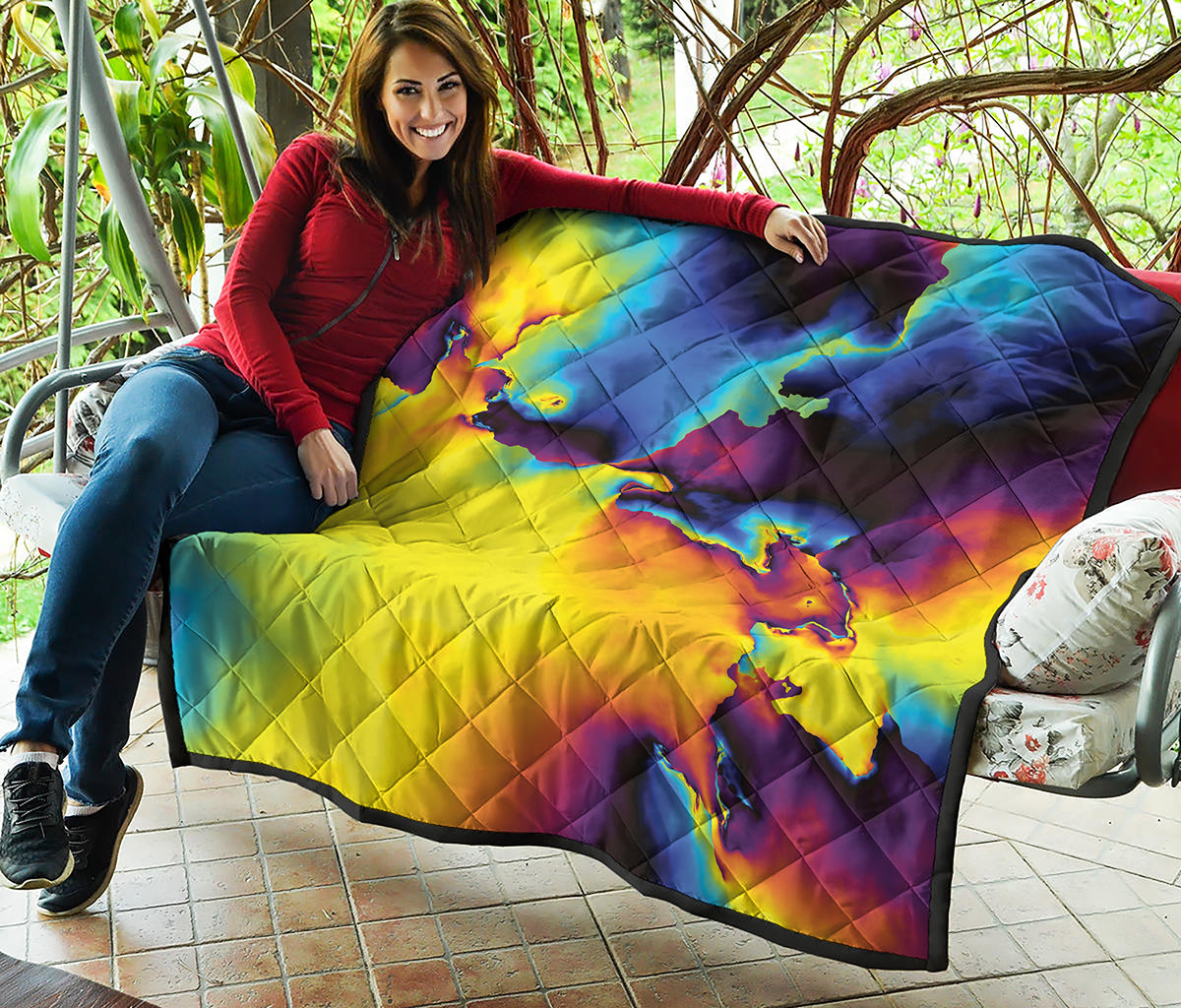 Psychedelic Acid Print Quilt