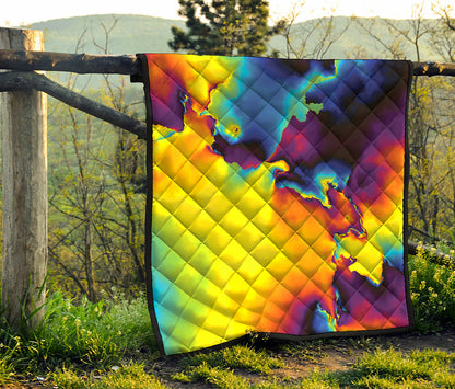 Psychedelic Acid Print Quilt