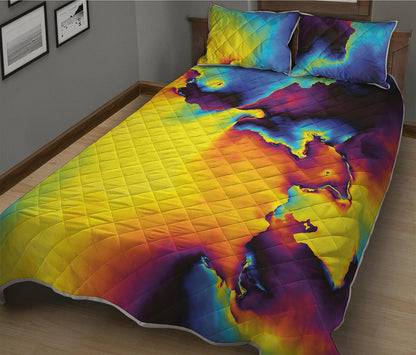 Psychedelic Acid Print Quilt Bed Set