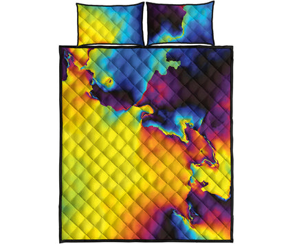 Psychedelic Acid Print Quilt Bed Set