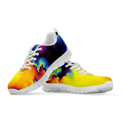 Psychedelic Acid Print White Sneakers