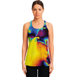 Psychedelic Acid Print Women's Racerback Tank Top