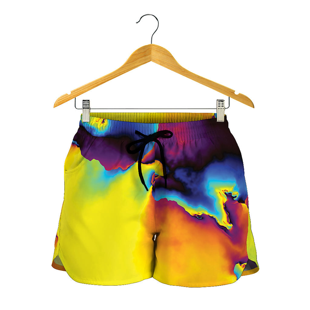 Psychedelic Acid Print Women's Shorts