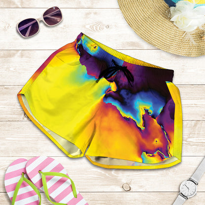 Psychedelic Acid Print Women's Shorts