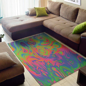 Psychedelic Bubble Print Area Rug